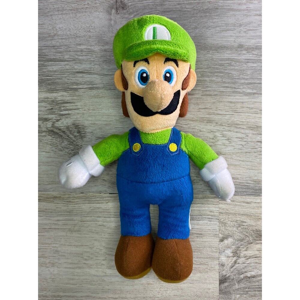 Nintendo Super Mario Luigi Plush 10” Stuffed Doll Toy Soft Green